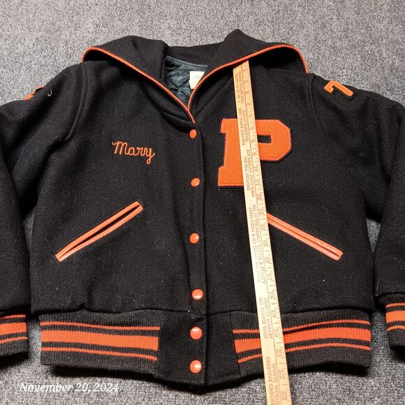 Vintage General Sports Orioles Varsity Bomber Jacket Women Medium Black 1979 - Picture 4 of 11